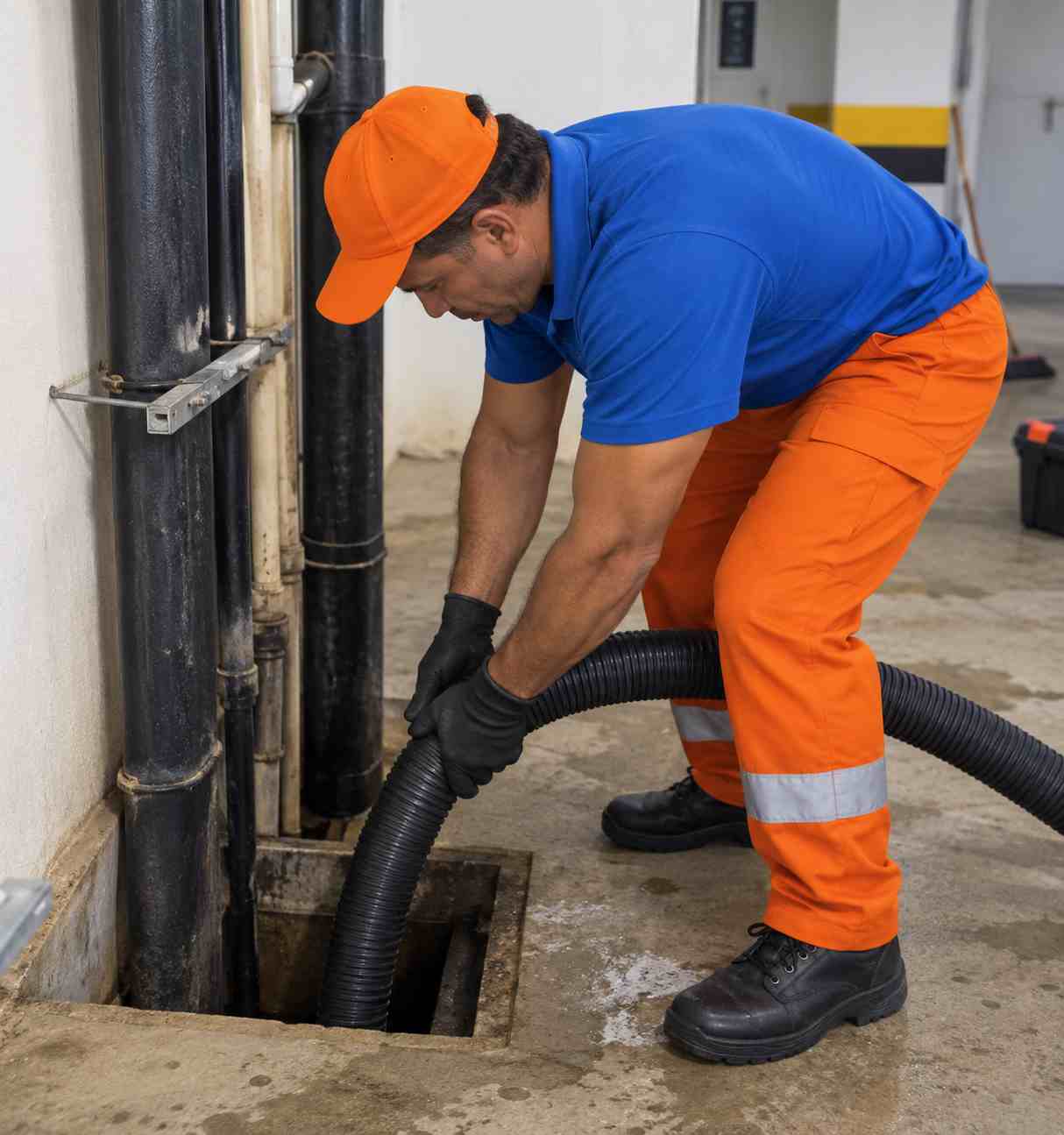Desentupimento de coluna e prumada em prédio em São Paulo