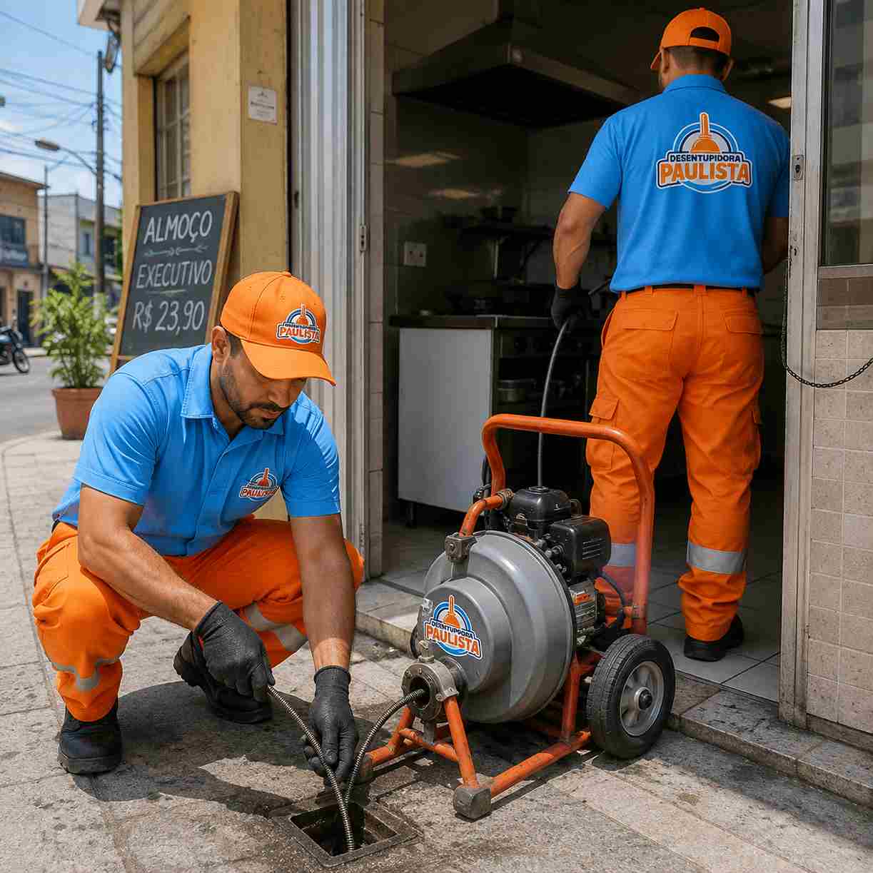 Desentupimento em comércio pela Desentupidora Paulista Desentupimento em comércio pela Desentupidora Paulista